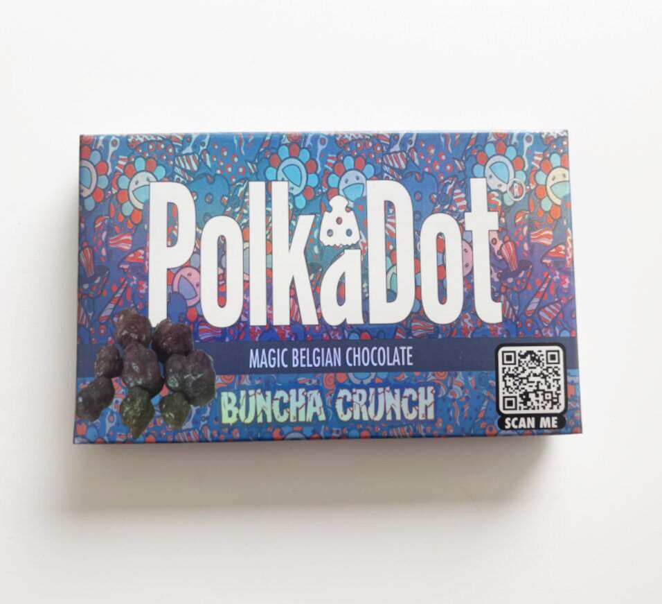 Polkadot Buncha Crunch Belgian Chocolate Bar Polkadot Buncha Crunch Belgian Chocolate Bar