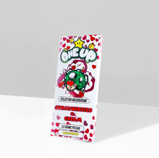 One Up Strawberries and Cream Mushroom Bars One Up Strawberries and Cream Mushroom Bars